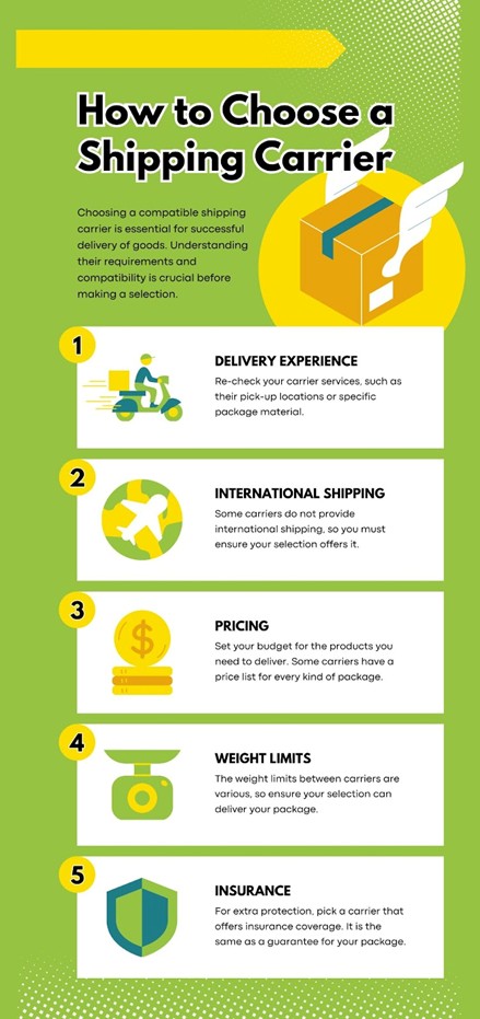 Choosing a shipping carrier