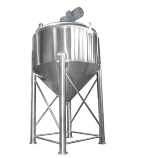 Stainless steel mixing and storage tank: Photo courtesy of Cedarstone Industry